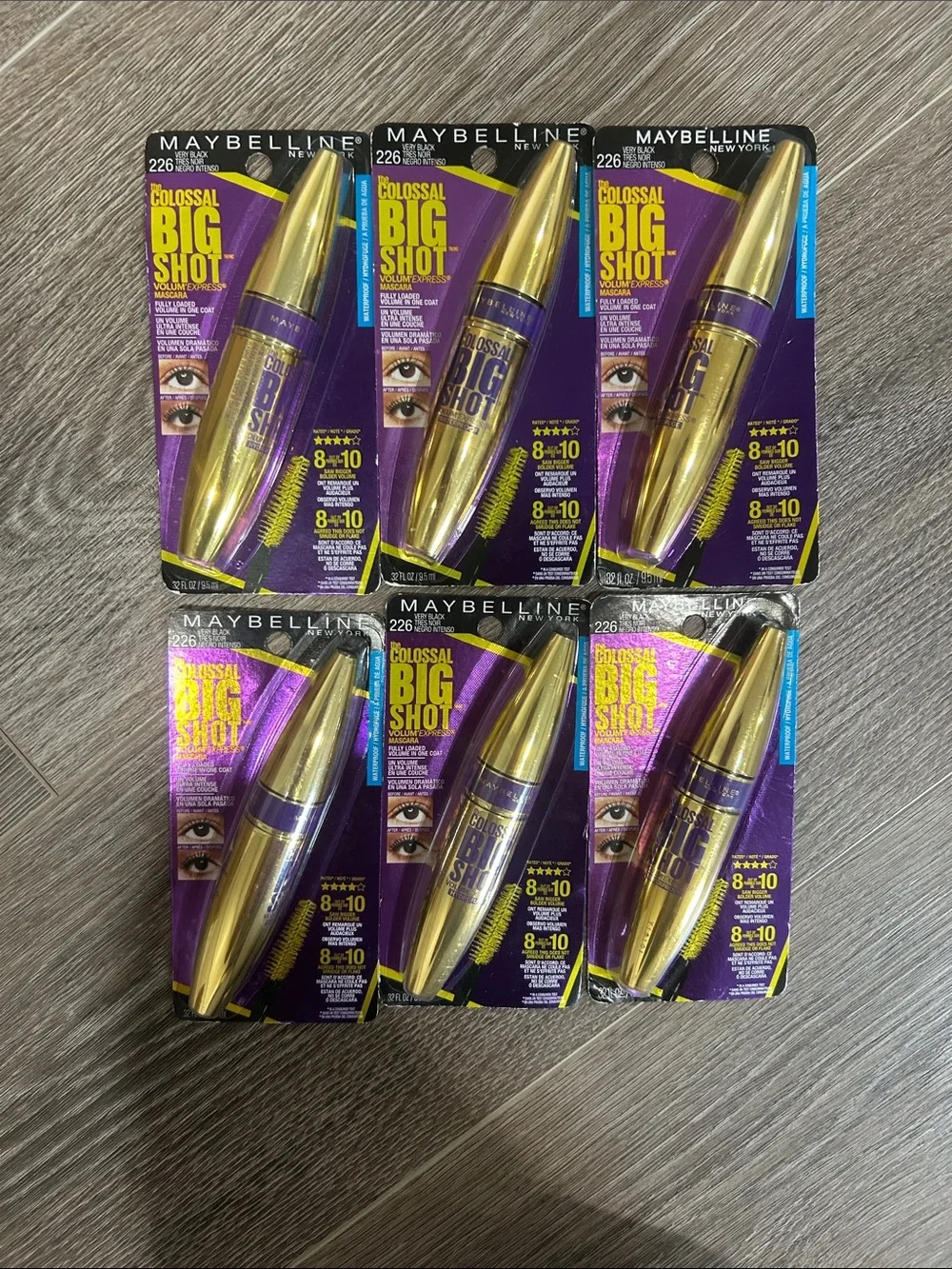 6X Maybelline Colossal Big Shot Mascara Waterproof #226 very black 🌸FIRM PRICE 🌸
